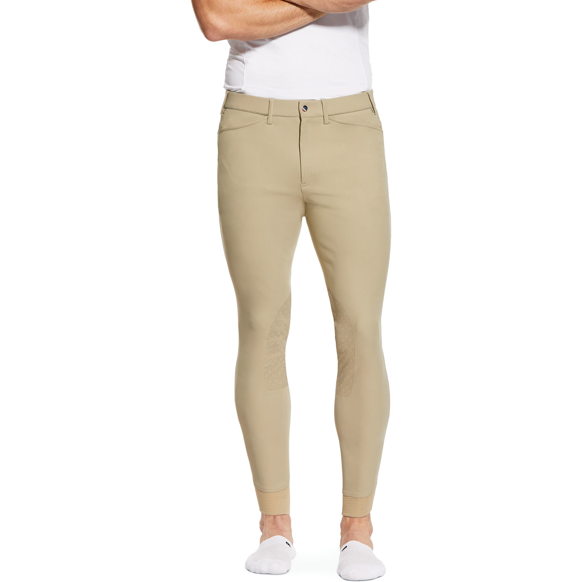 Ariat Mens Tri Factor Grip Knee Patch Breech 10030543 - Tan